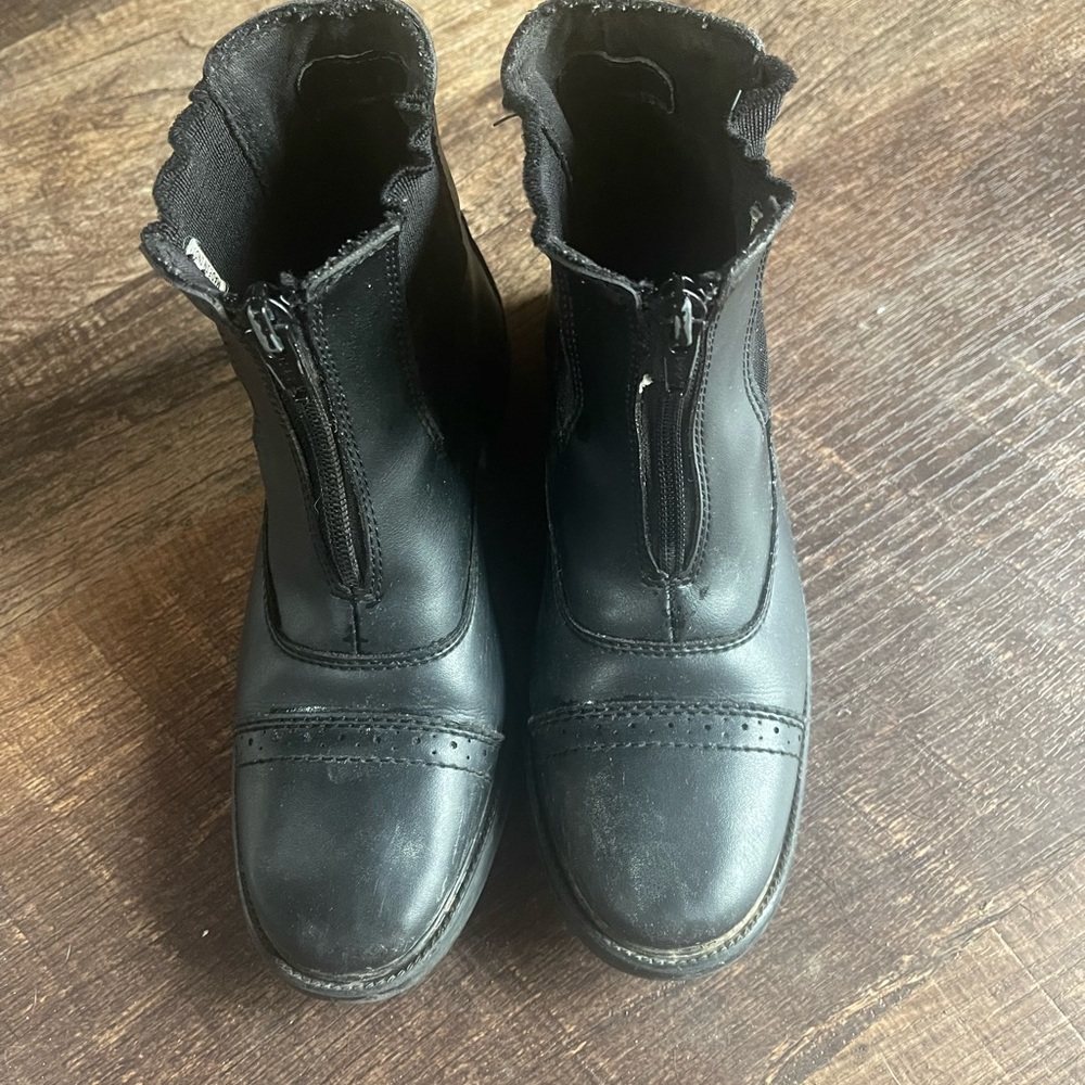 Big kid’s black paddock boots